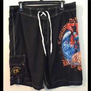 EUC Men's Captain Morgan Swim Trunks Sz 36